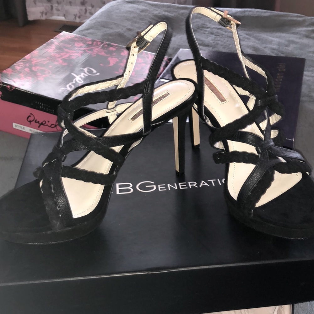 all occasion classy black dress heels, size 6.5m